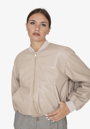 Giacca in similpelle - beige