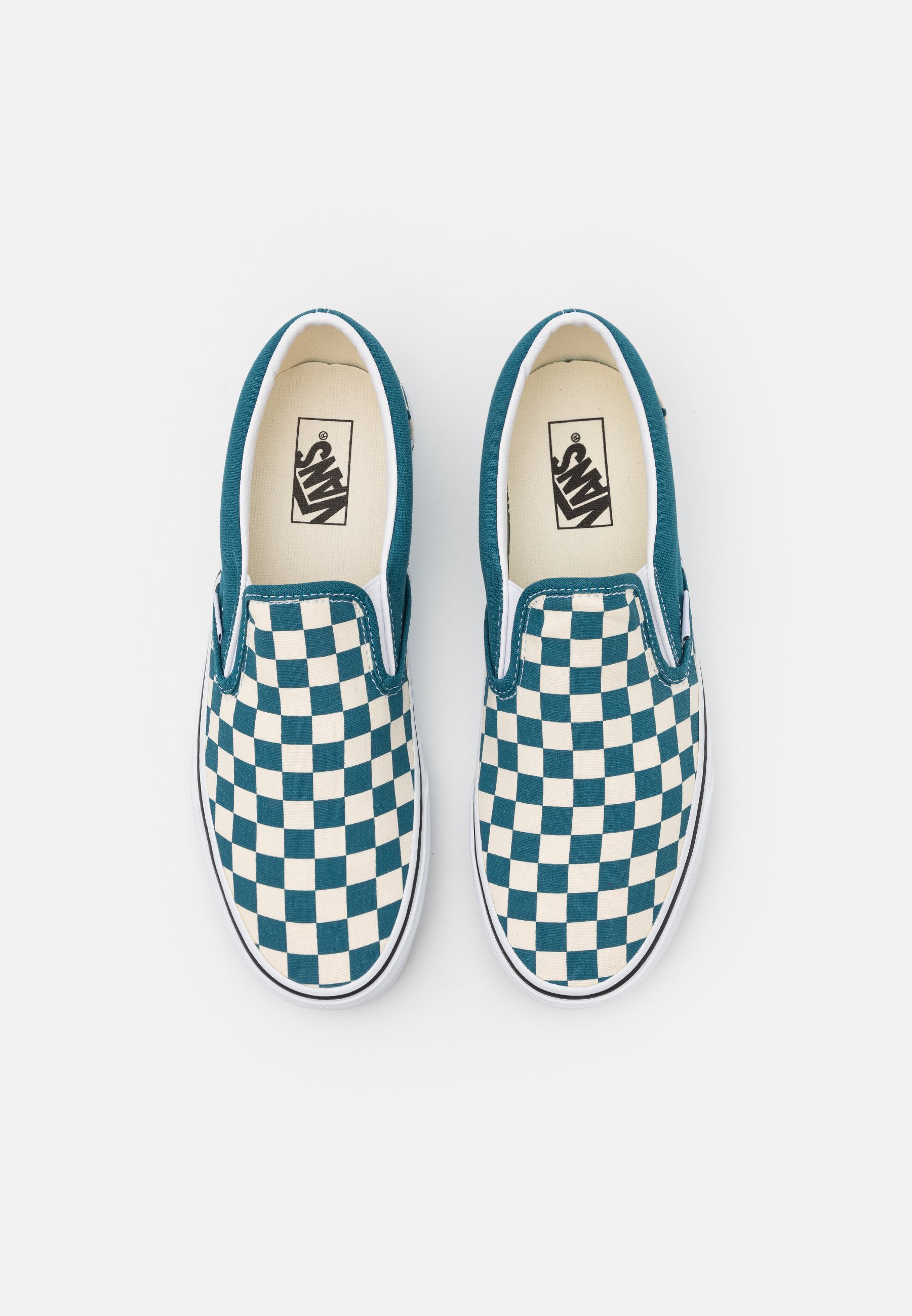 Checkerboard Classic Vans Slip Ons Kariert Blue Checkerboard Vans