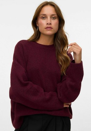 Vero Moda, VMBOOM LS O-NECK PULLOVER GA NOOS - Pullover - windsor wine