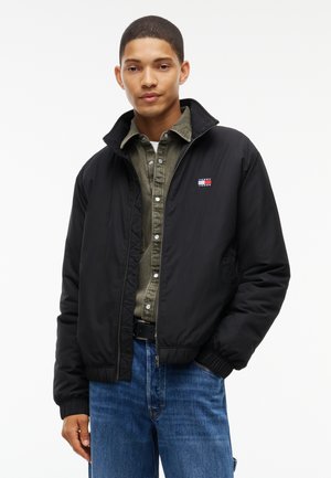 Tommy Jeans, LOGO PADDED ZIP-THRU JACKET - Леко яке - black