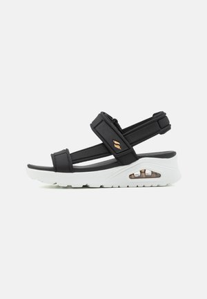 UNO - Sandalen met plateauzool - black