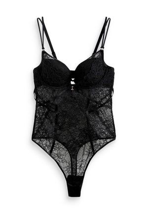 LIPSY BLACK LAYERED LACE BODY - Bodi - black