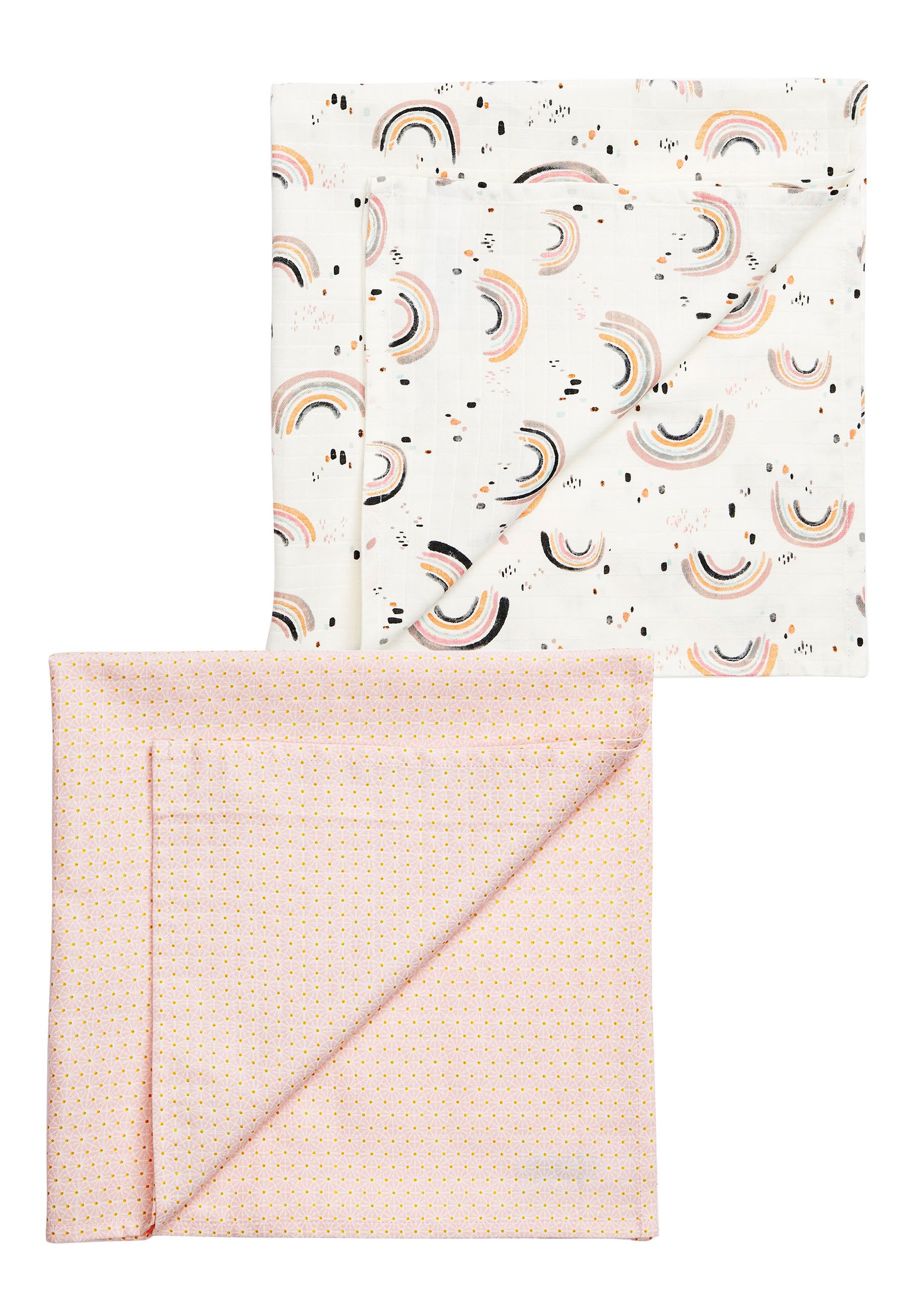 rainbow muslin squares