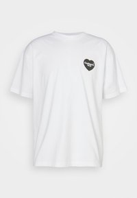 HEART BANDANA - T-shirt print - white/black stone washed