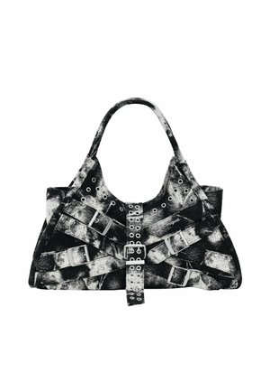 LARGE WITH BUCKLES - Håndtasker - gray
