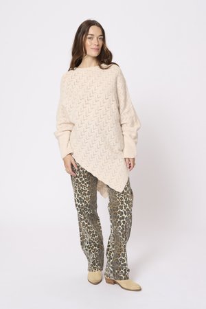 Cream CRHOLIDAY O-NECK PONCHO - Poncho - oat melange