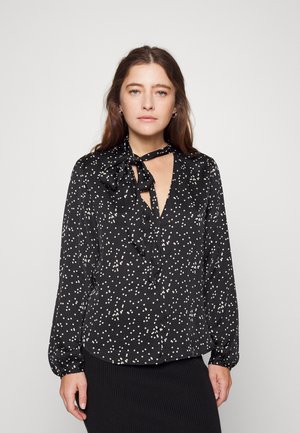 GAP Petite SCARF TOP - Μπλούζα - black confetti