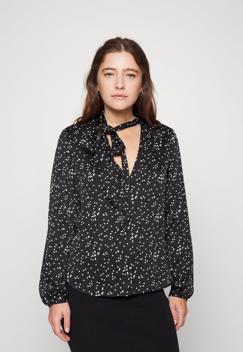 GAP Petite SCARF TOP - Blůza - black confetti
