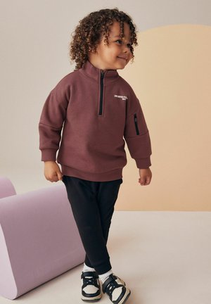 Next FUNNEL ZIP NECK AND JOGGERS SET - REGULAR FIT - Tracksuit - burgundy red