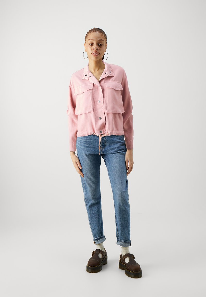 ONLY & SONS regular fit overshirt bruin