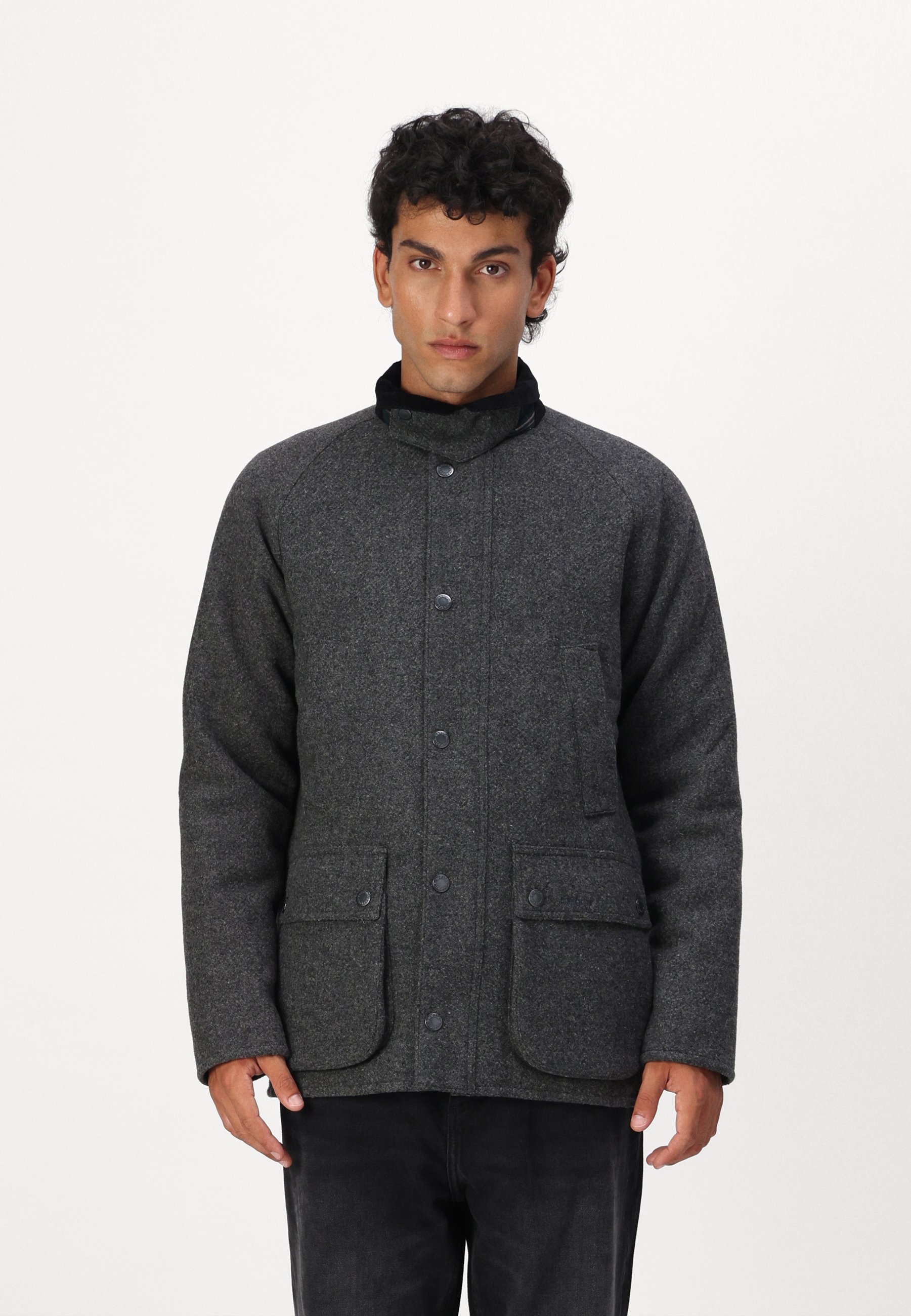 Barbour Bedale Wool Barbour Wool Jacket Grey Barbour BEDALE JACKET 