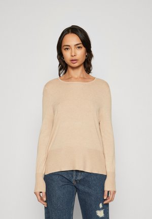 ONLJULIE LIFE LOOSE O NECK - Vesta - oxford tan melange