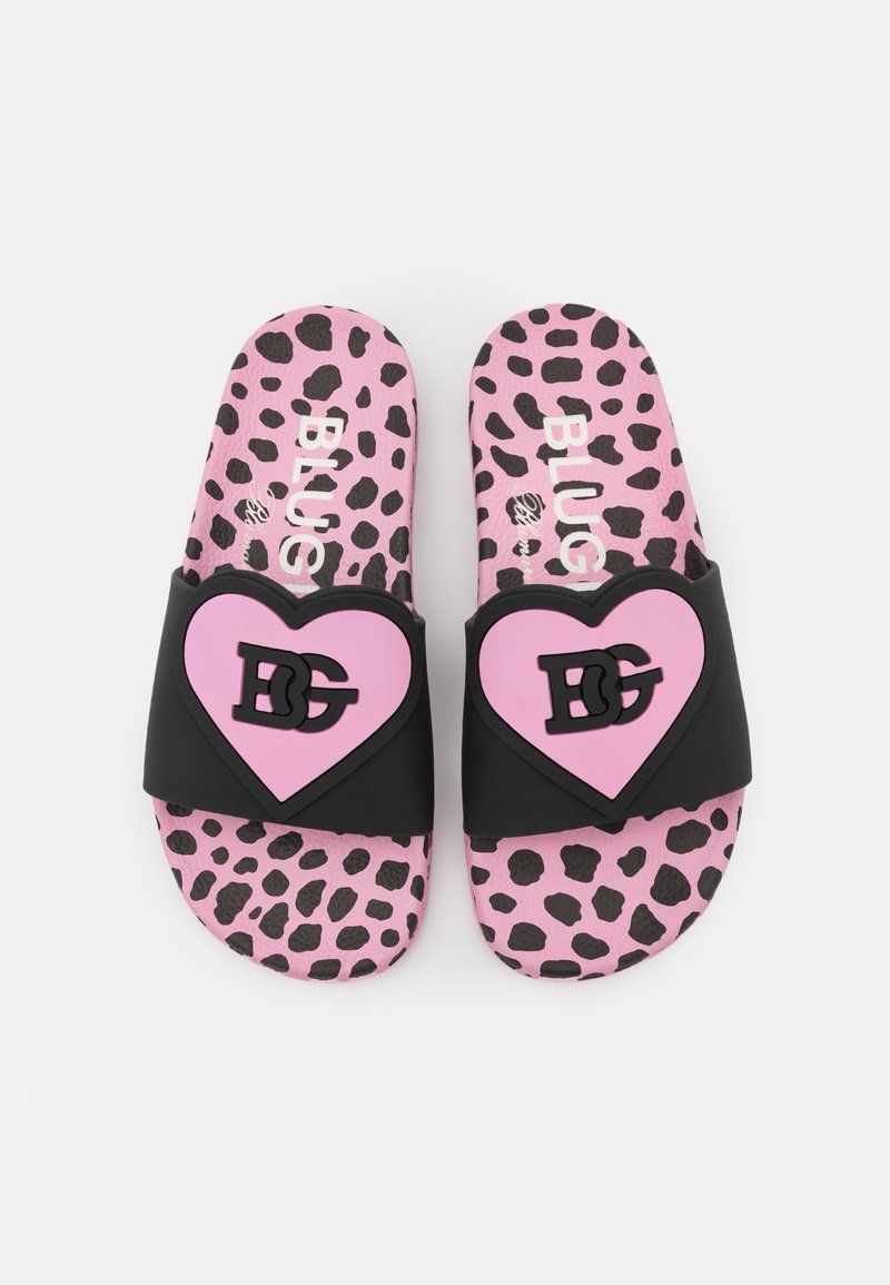 Damen Zehentrenner | Blugirl CHIC Pantolette flach bonbon/black/rosa - BS04496 Damen Zehentrenner | Blugirl CHIC Pantolette flach bonbon/black/rosa - BS04496