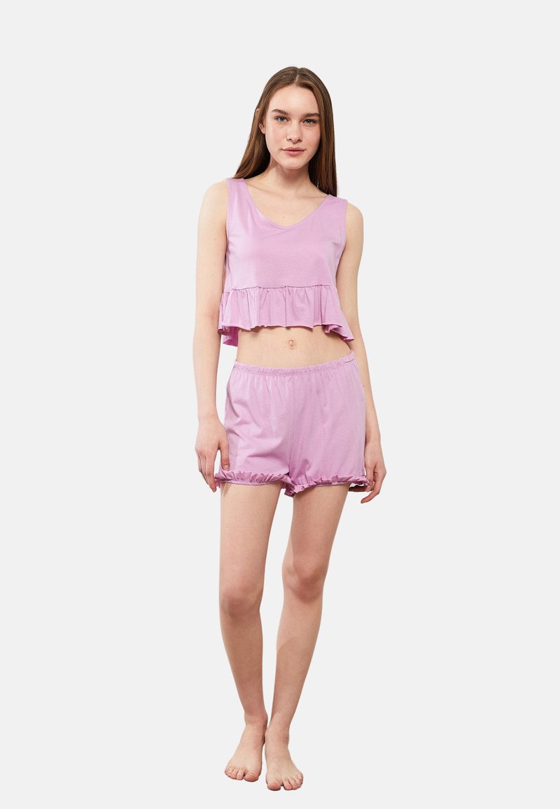 Damen Nachthemden | LC Waikiki VNECK PLAIN SLEEVELESS Nachtwäsche Set lilac/flieder - KA03283 Damen Nachthemden | LC Waikiki VNECK PLAIN SLEEVELESS Nachtwäsche Set lilac/flieder - KA03283