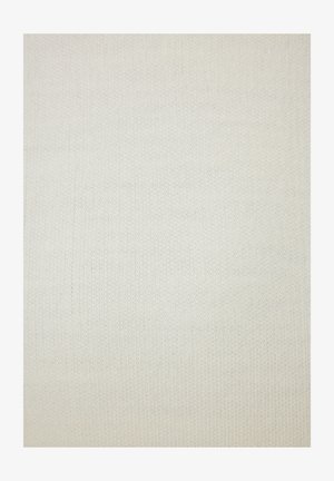 Lys kremfarvet strikstof med en fin struktur og et subtilt, ensartet mønster gennem det hele. Ingen fremtrædende accenter eller træk synlige.