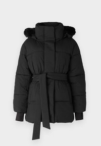 PRIMALOFT PUFFER MIDI COAT - Zimní kabát - black