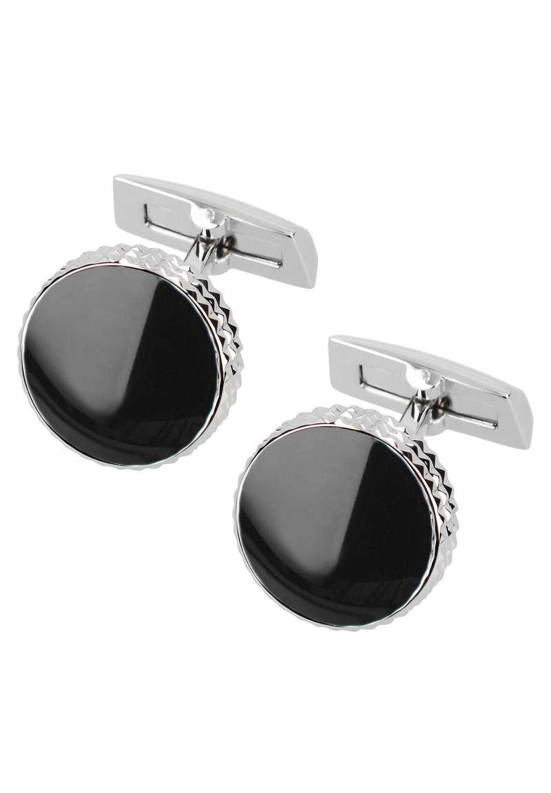 DAVIDOFF Cufflinks chrome lack schwarz matt/black Zalando.de