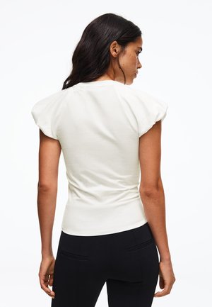 Bershka, BALLOON RAGLAN SLEEVE - T-SHIRT - T-shirt basique - white