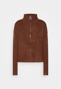 Noisy May Maglione Donna Nmnewalice L/S – Girocollo Alto Con Cerniera – Maglia In Costina Morbida E Elasticizzata – Comfort Casual
