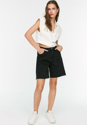 Shorts di jeans - black