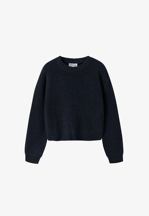 Name it, NKFHOLLY LS BOXY SHORT KNIT NOOS - Pullover - dark sapphire