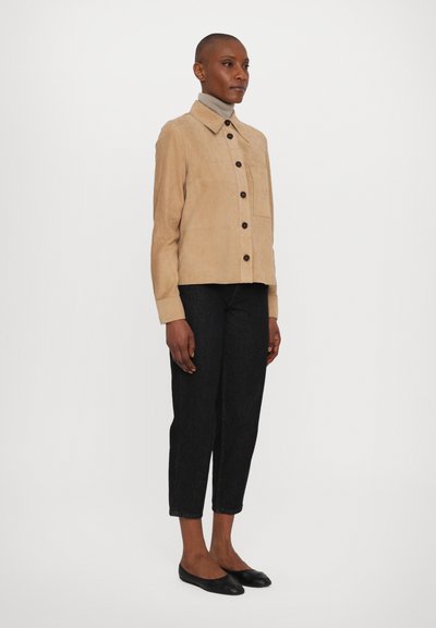 CLOSED JACKET - Lederjacke - beige