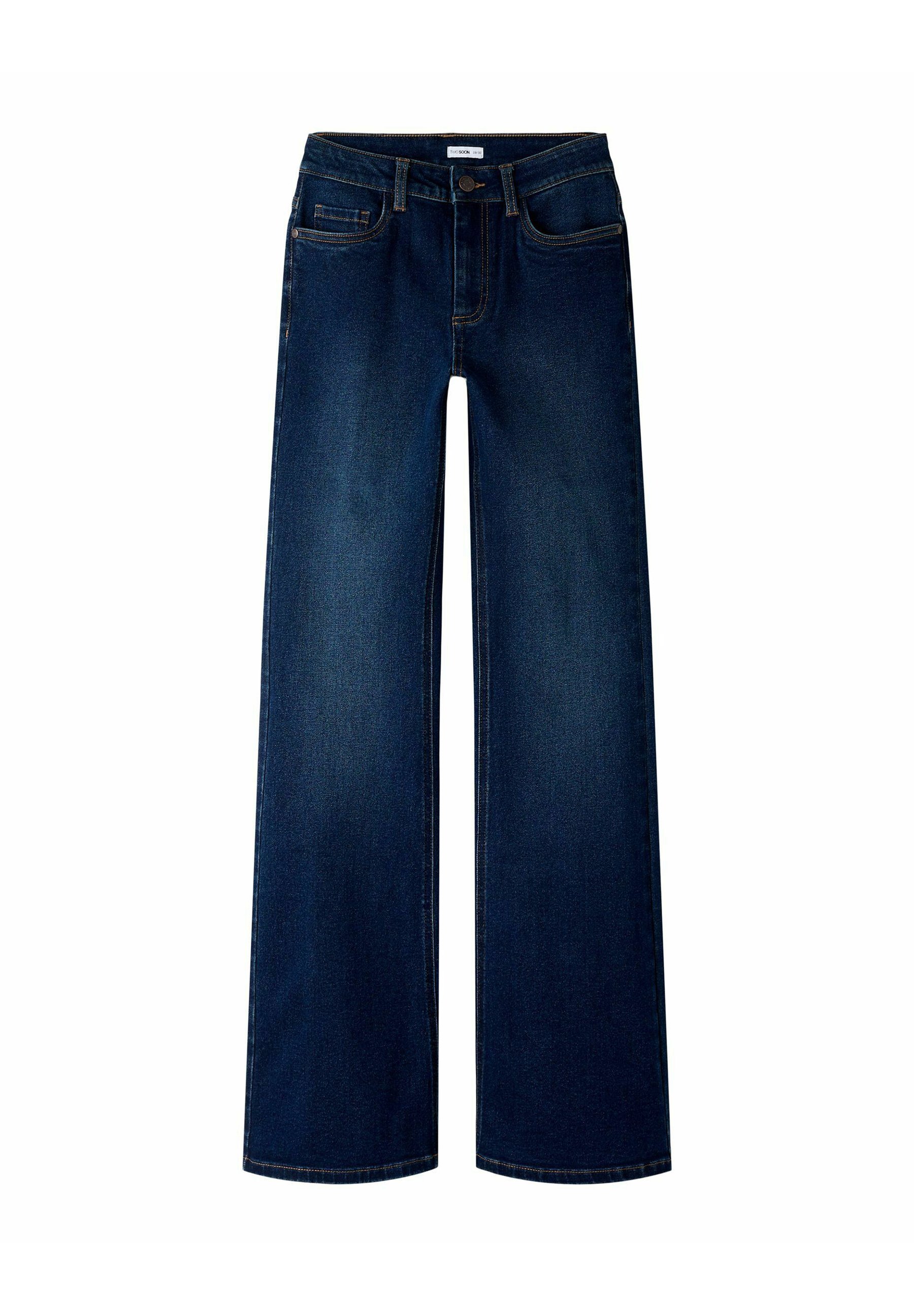 TWO SOON MID WAIST Jean flare dark blue denim/denim bleu foncé