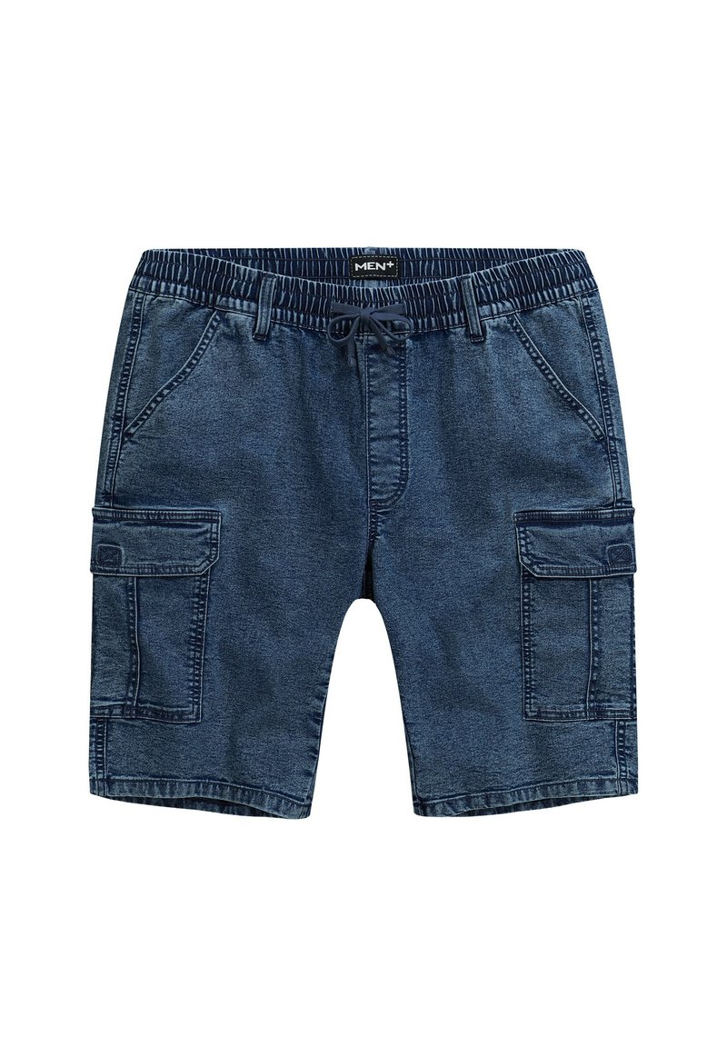 Men Plus BERMUDA Denim shorts dark blue denim/dark-blue denim