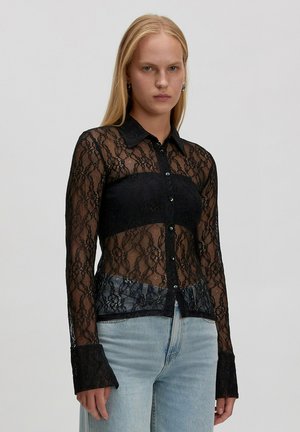 Overhemdblouse - schwarz