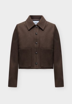 Noisy May, NMLUCY SHORT JACKET NOOS - Леко яке - chocolate brown/melange