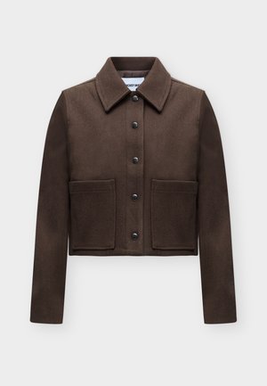 Noisy May, NMLUCY SHORT JACKET NOOS - Леко яке - chocolate brown/melange