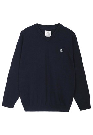 Scalpers NOS V NECK TRICOT  - Jersey de punto - navy