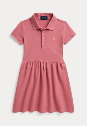 STRETCH MESH POLO DRESS 2-6Y - Vestito di maglina - desert rose