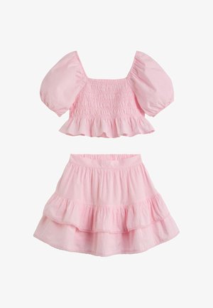 Next SET REGULAR FIT - Fustă în formă de A - pink
