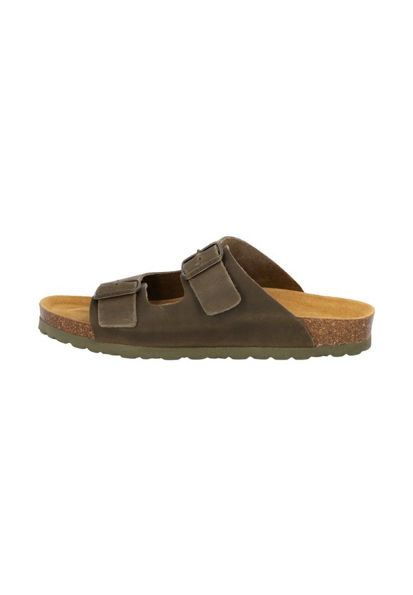 KORFU - Pantolette flach - khaki
