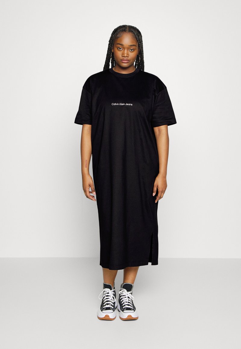 Calvin Klein Jeans Plus LONG DRESS Robe en jersey black/noir