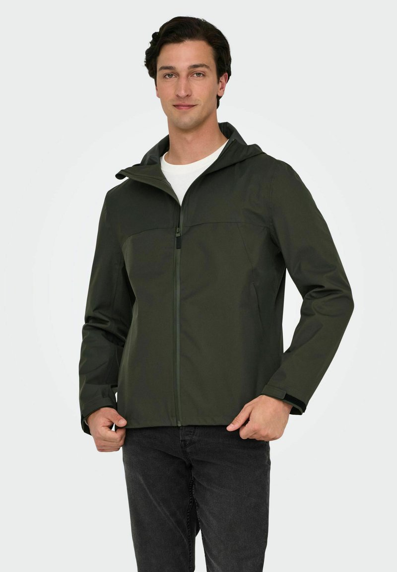 Only & Sons ONSLUKE - Regnjakke / vandafvisende jakker - peat