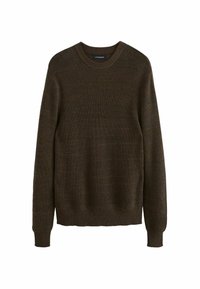 CREW NECK TEXTURED  - REGULAR FIT - Jersey de punto - brown