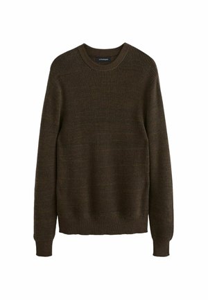 CREW NECK TEXTURED  - REGULAR FIT - Džemperis - brown