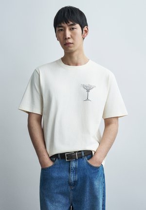 CHAMPAGNE - Μπλουζάκι με στάμπα - antique white