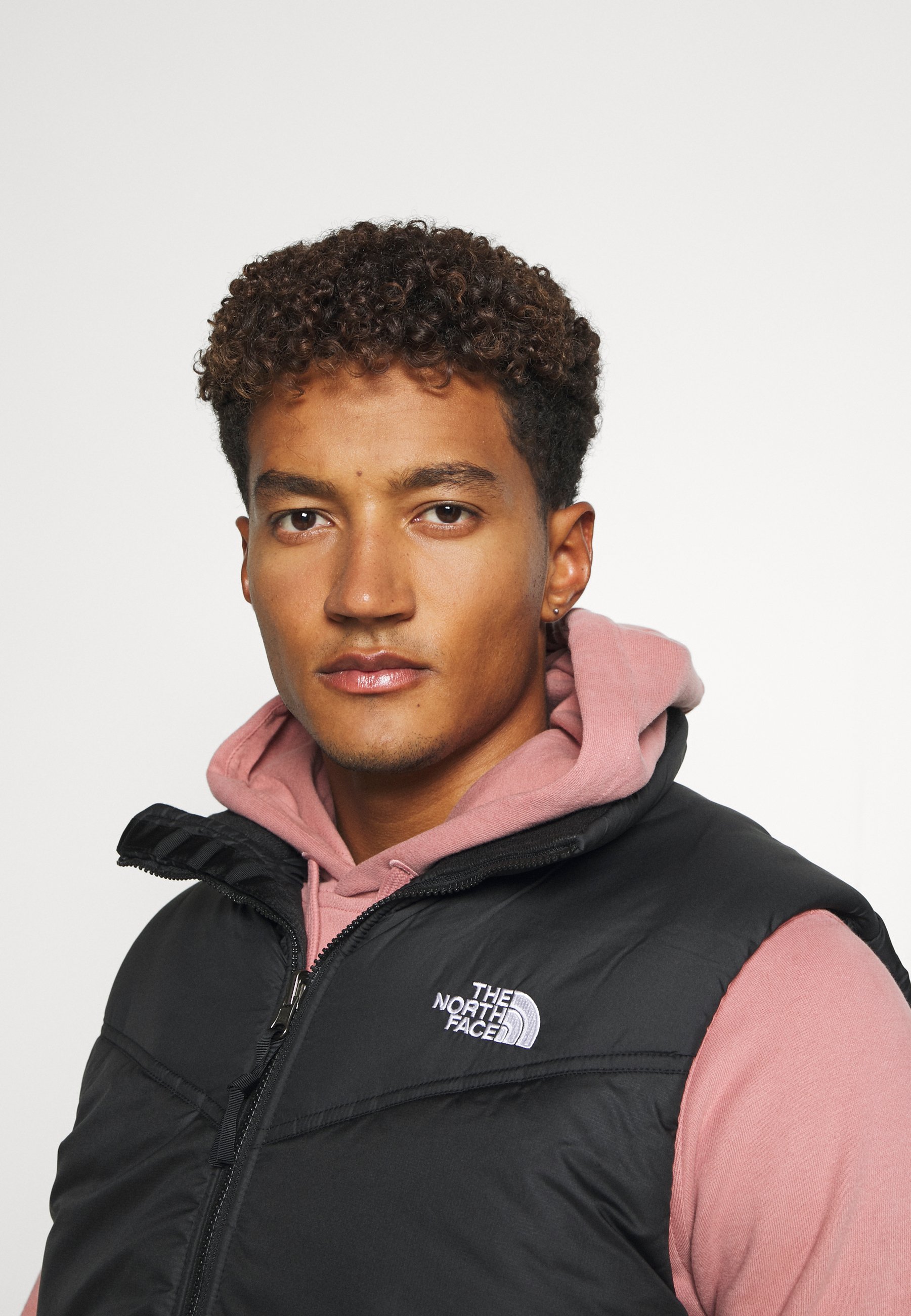 north face silver vest