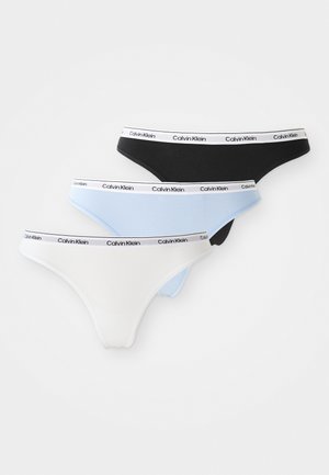 THONG MODERN LOGO 3 PACK  - Tango nohavičky - black/white/frozen fjiord