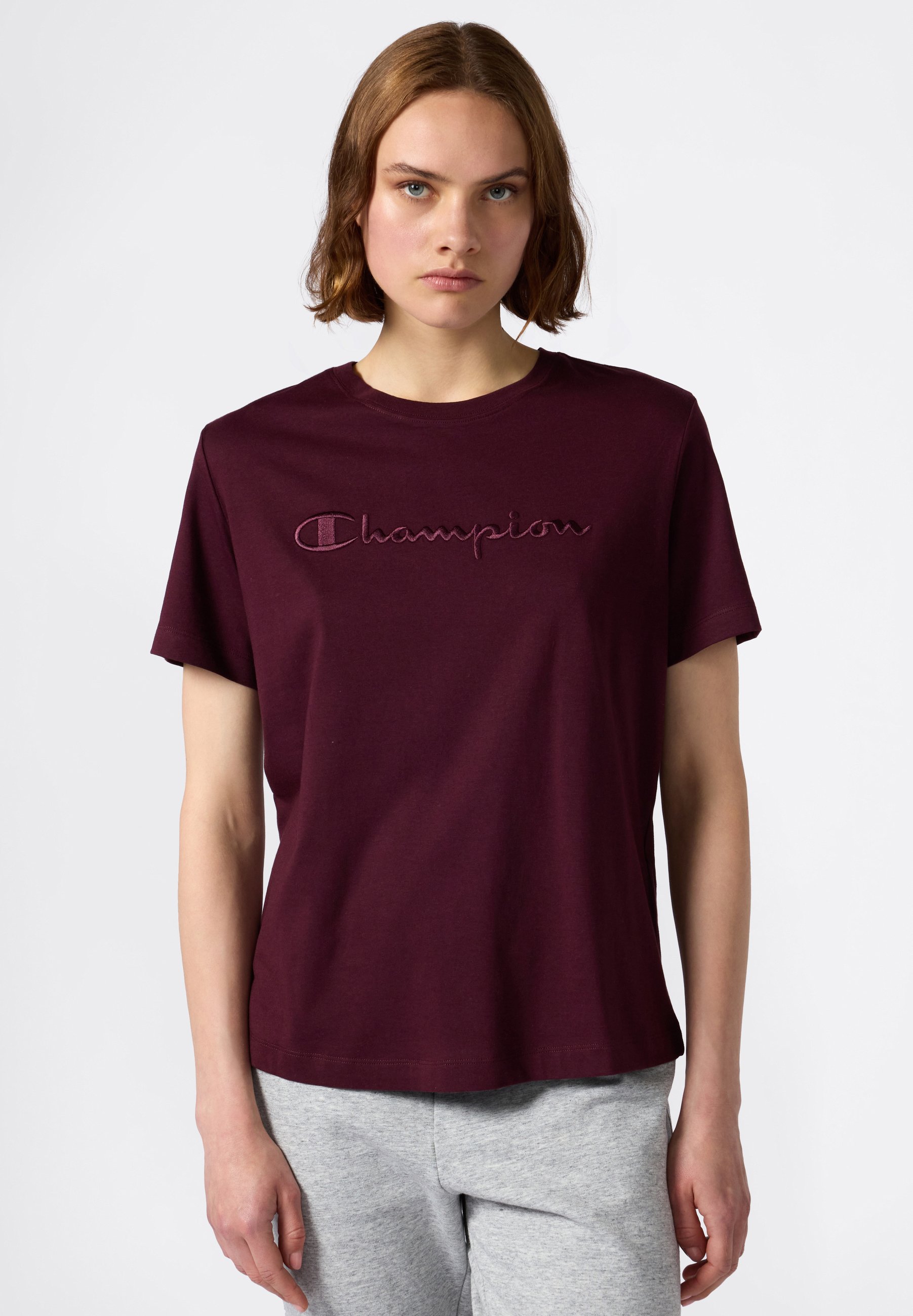 Champion ICONS TONAL Print T-shirt bordeaux Zalando