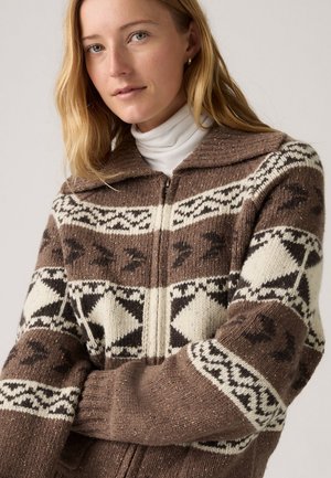 WAVERLY FAIRISLE ZIP - Gilet - blair walnut