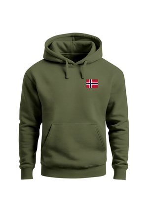 NORWAY FLAG  - Kapuzenpullover - oliv