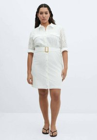Mango Abito a camicia - white