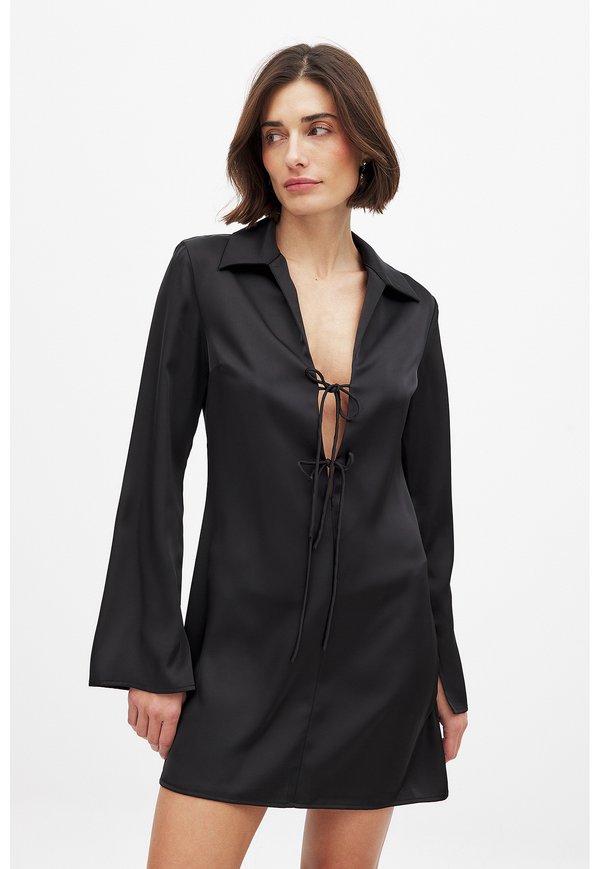 TIE FRONT MINI  - Blusenkleid