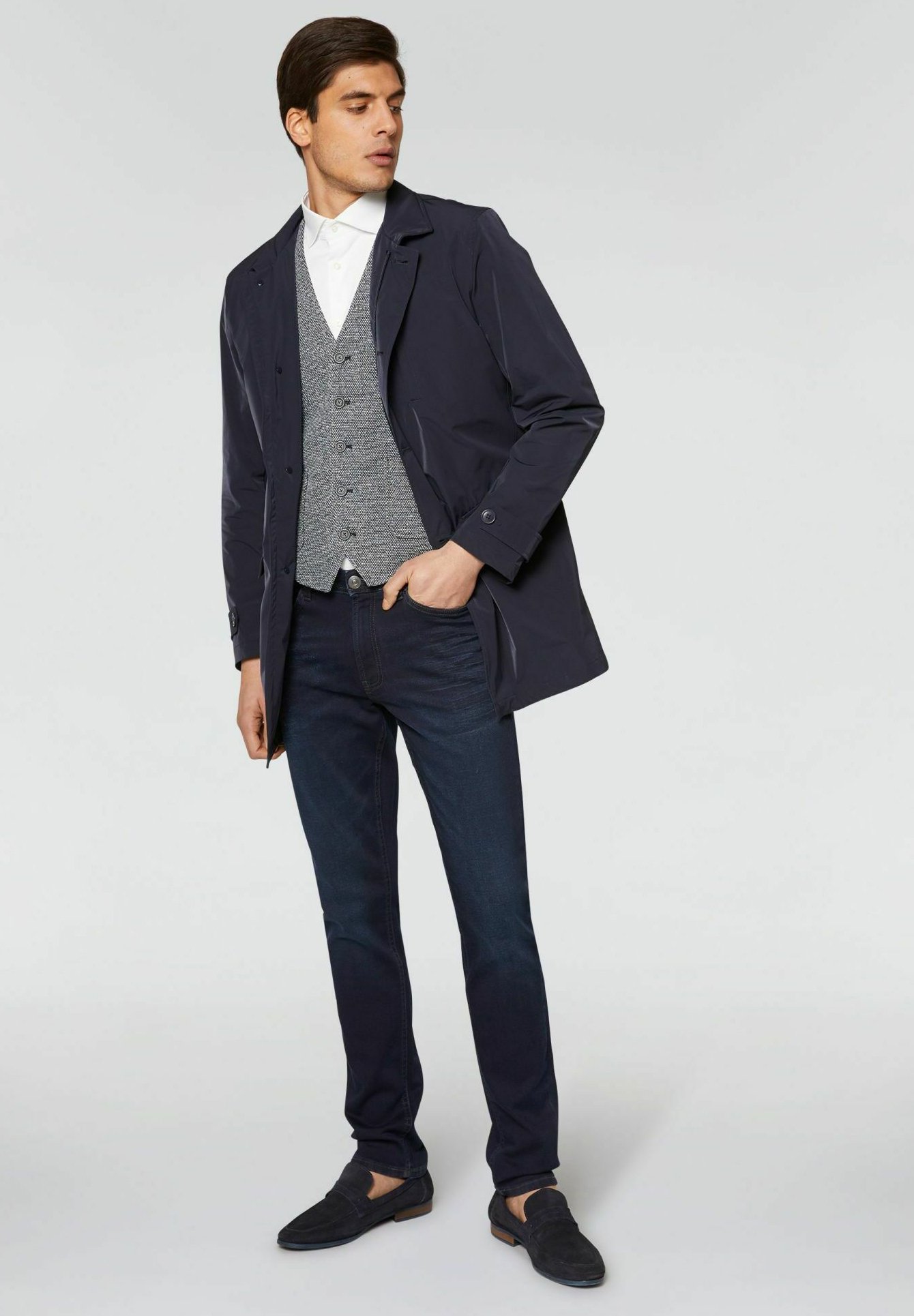 Conbipel Gilet elegante - blu/grigio cadetto - Zalando.it