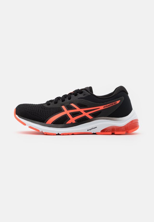 GEL-PULSE 12 - Chaussures de running neutres - black/flash coral