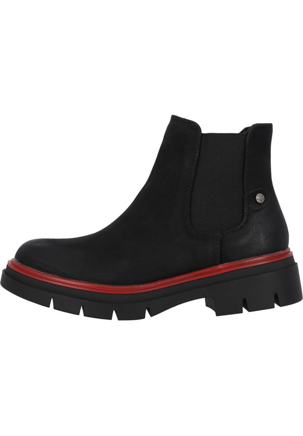 Ankle Boot - schwarz rot